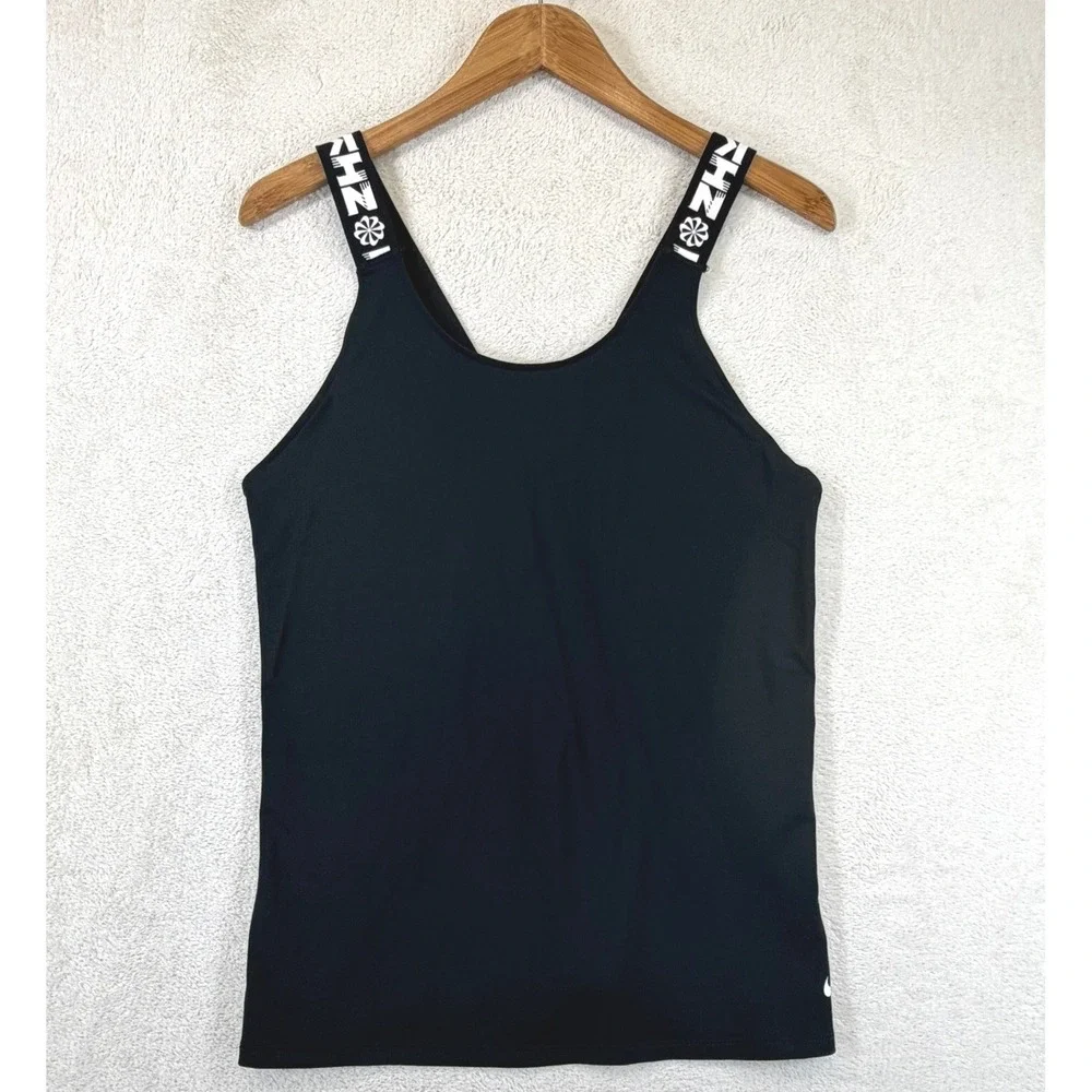 Nike Women's Icon Clash Elastika Dri-FIT Tank Top Black Dri-Fit DJ0785-010 Sz M